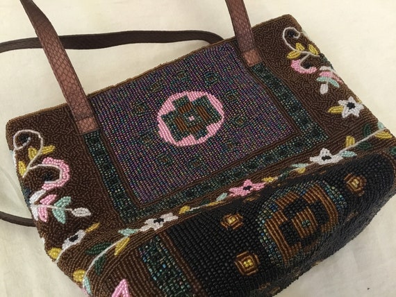 Vintage Colorful Beaded Bag