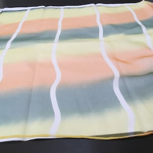 Vintage Silk Scarf / Bright Summery Colors