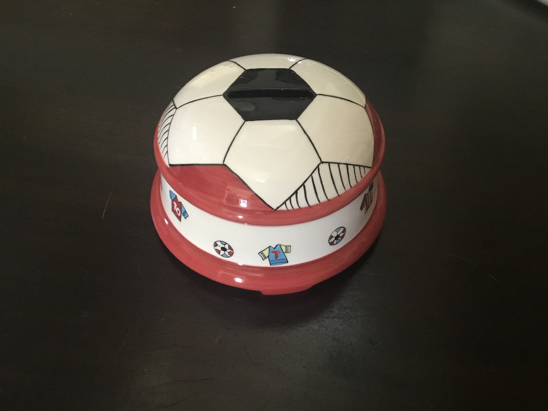Vintage Ceramic Bank / Soccer Ball by Laura Ashley Children’s Rooms - Etsy