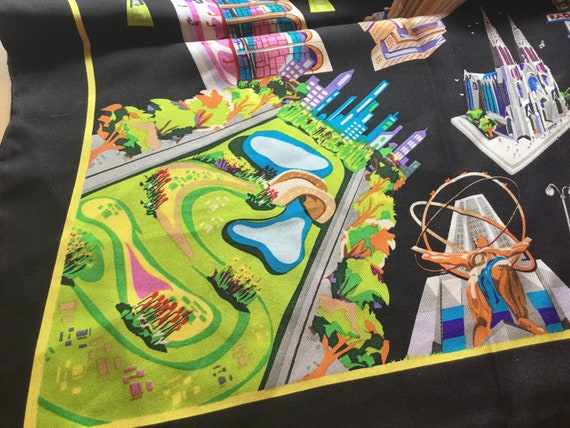 Vintage Scarf / Silk Twill Caral Newman "New York”