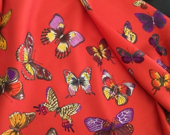 Vintage Scarf / A Kalidescope of Butterflies