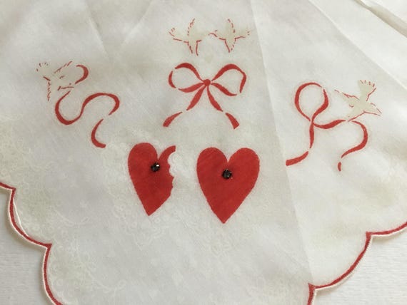 Vintage Handkerchief / Burmel Valentine - image 1