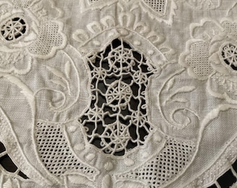 Vintage Madeira Embroidery / Table Runner or Dresser Scarf