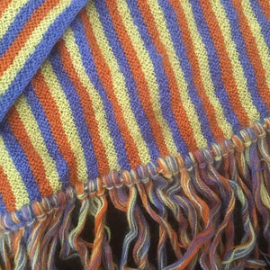 Vintage Alpaca Scarf / Made in Peru