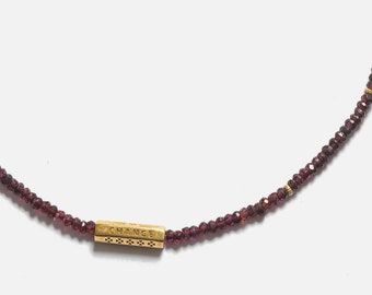 ORA Garnet Adjustable Necklace