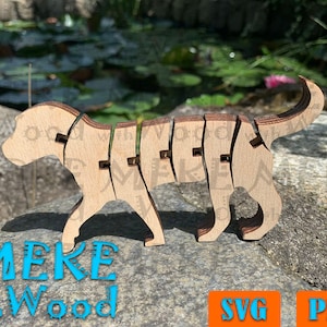 3D flexibele hond gemaakt van 3 mm multiplex