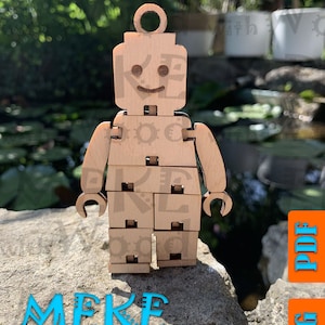 3D flexibele Brick Man gemaakt van 3 mm multiplex