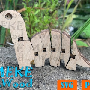 3D flexibele Dino 00 gemaakt van 3 mm multiplex