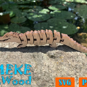 3D flexibles Krokodil aus 3mm Sperrholz