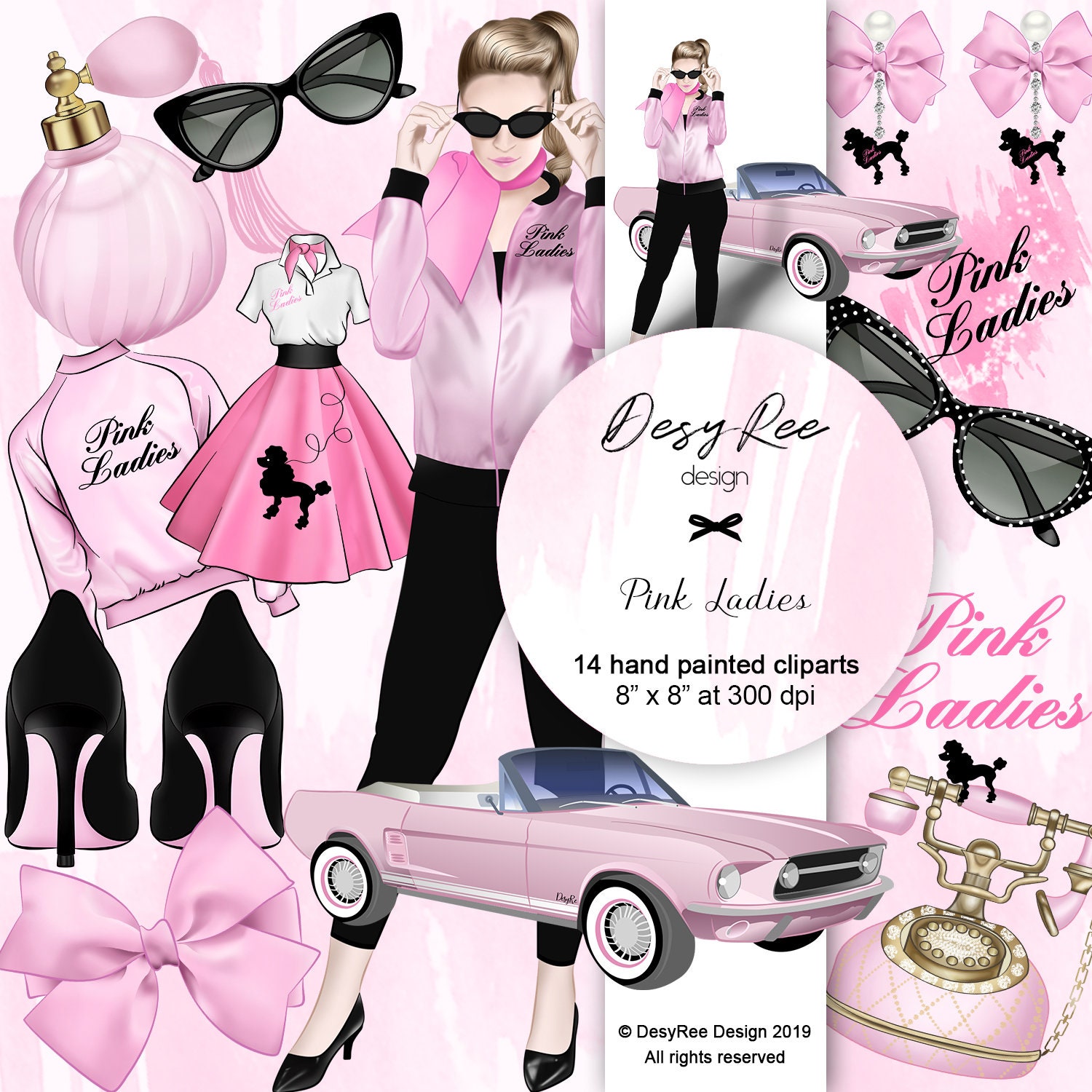 50's pink ladies cheap