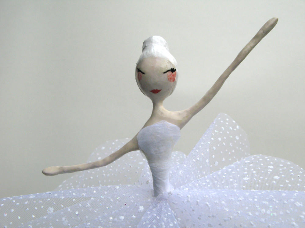 Dancer Sculpture Paper Mache Ballerina Statue Ballet Dancer Etsy