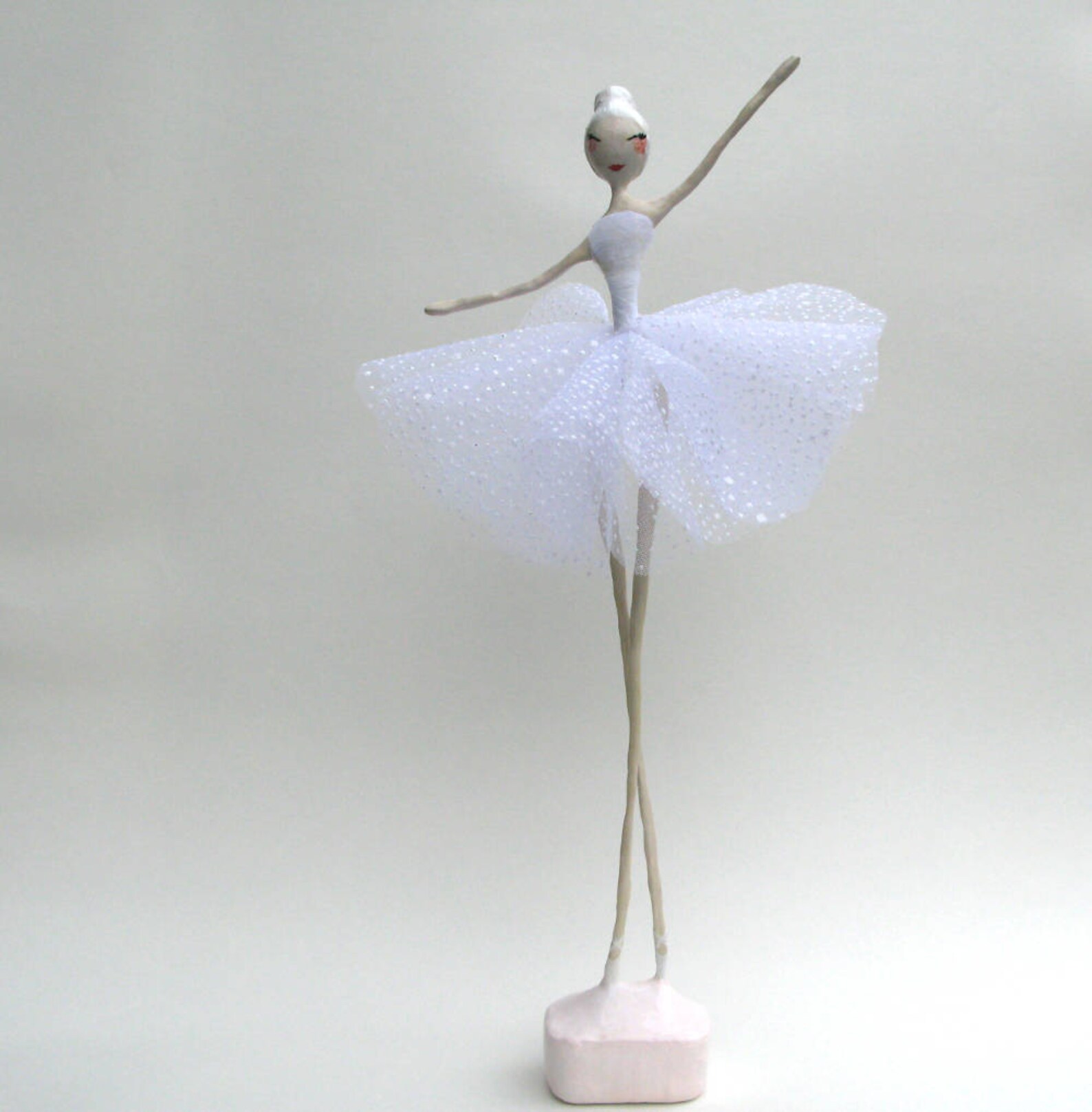 Dancer Sculpture Paper Mache Ballerina Statue Ballet Dancer Etsy