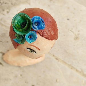 Redhead Paper Mache Art Doll