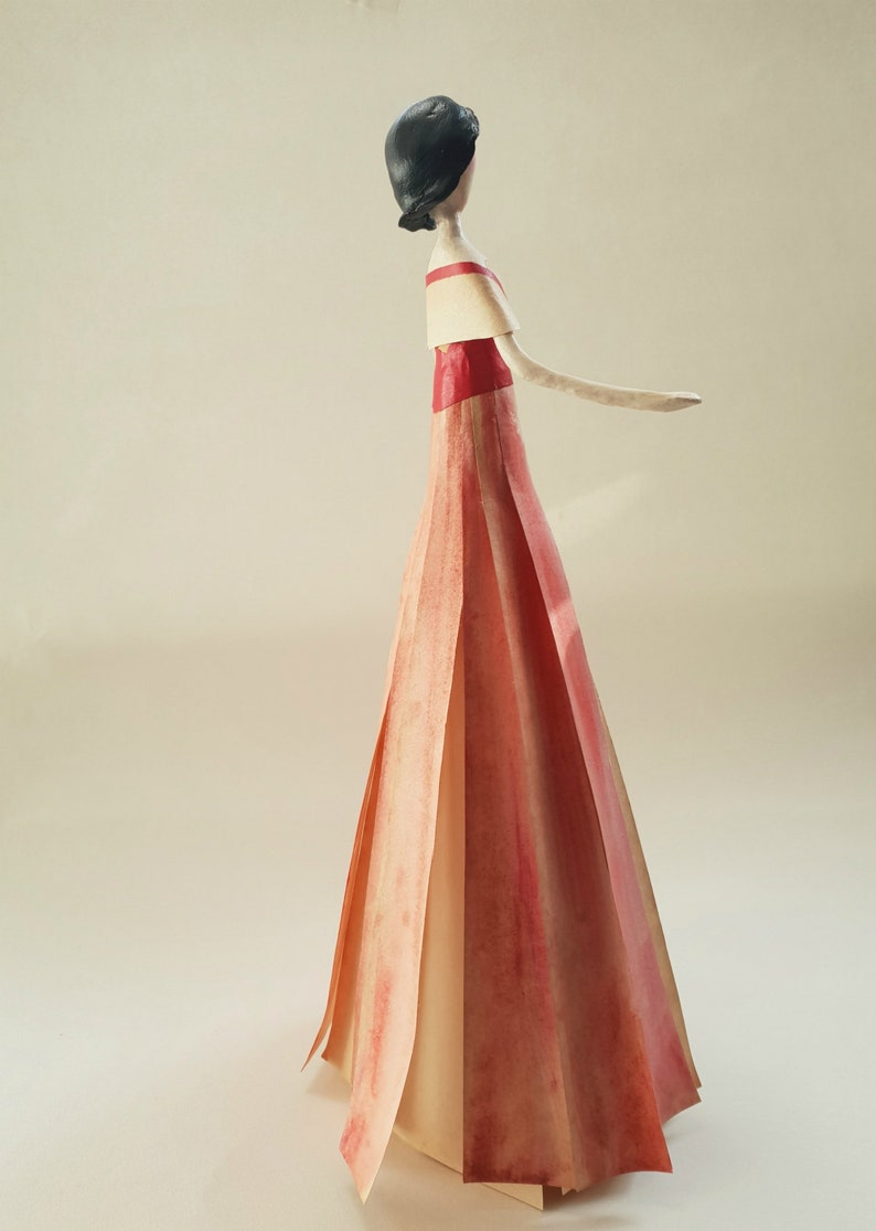 Paper Mache Doll, Paper Clay Sculpture, Woman Sculpture Etsy