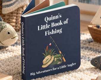 Personalized Fishing Baby Board Book | Custom Book for Little Angler | Fishing Gift for Baby | Fisherman Dad Grandpa Gift | First Birthday