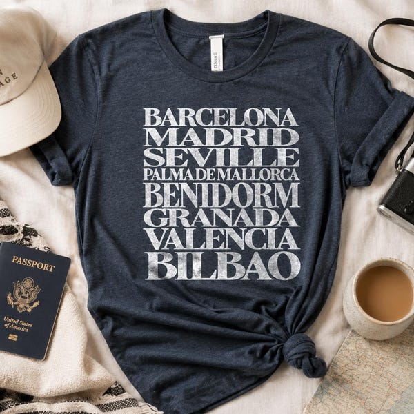 Custom Travel Cities Vacation Shirt | Personalized Summer Abroad Trip Highlights TShirt | Souvenir Travel the World Gift | Mens Womens Gifts