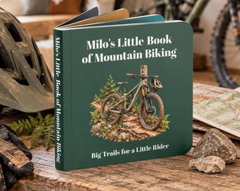 Personalized Mountain Biking Baby Board Book | Custom Little Rider Book | Mountain Biker Baby Gift | MTB Dad Grandpa Gift | First Birthday