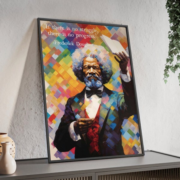 Frederick Douglass Digital Art Print | African American Black History Month Printable | Frederick Douglass Black History Bulletin Board