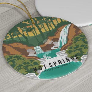 Hot Springs National Park Ornament | US National Parks Souvenir Christmas Tree Gift | Roadtrip 2025 Gifts | Arkansas US NP Keepsake