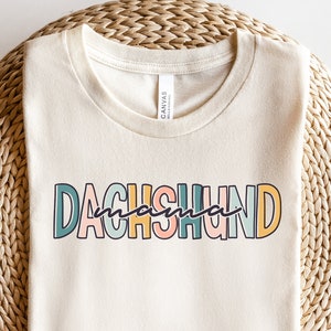 Dachshund Mama Shirt | Weiner Dog Mom Tshirt | Dotson Dog Lover | Doxie Gift, Weenie Mom | Womens Graphic Clothing T-Shirt