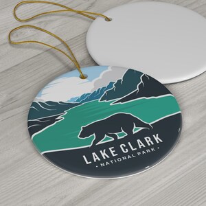 Lake Clark National Park Ornament | US National Parks Souvenir Christmas Tree Gift | Roadtrip 2025 Gifts | Alaska US NP Keepsake