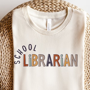 School Librarian Shirt | School Library Team Tshirt | Media Specialist Books Graphic Tee | Back to School Gift | Cute Librarian T-Shirt