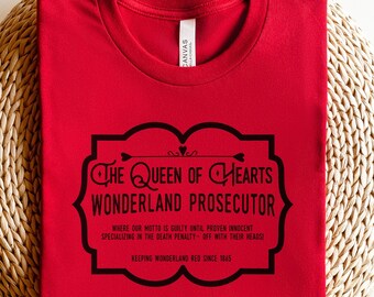 Disney Queen of Hearts Alice in Wonderland off With Their Heads Shirt ...