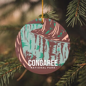 Congaree National Park Ornament | US National Parks Souvenir | South Carolina Christmas Tree Gift | Roadtrip Family Vacay Keepsake Gifts