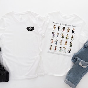 Women in US History Tshirt | Historical Figures in United States History Shirt | Women&#39;s Month Feminist T-Shirt | Girl Power Feminism Tee
