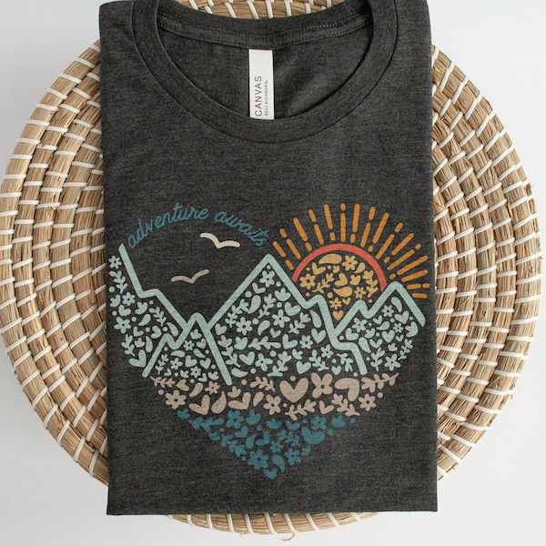 Adventure Awaits Shirt | Adventure Camping Shirt | Mountain TShirt | Hiker TShirts | Nature Lover Shirt | Camping Gift | Vacation Shirt