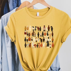 Horse Breed Tshirt | Farm Animal Horses Chart Shirt | Cute Horse Animals Graphic Tee | Gift for Equestrian Lover, Farmer, Equine Breeder
