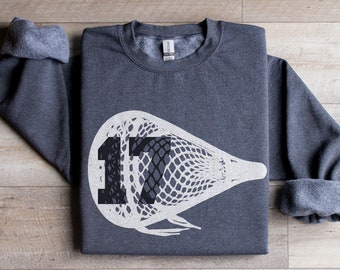 Lacrosse Goalie Number Sweatshirt | Baller Mom Dad Custom Numbers Shirt | Personalized Athlete Mama | Gift for Moms, Dads, Players Jersey