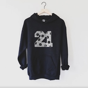 Soccer Hoodie | Custom Soccer Mom Number Sweatshirt | Personalized Numbers Sweatshirt | Boys Varsity JV Travel Team | Mama Gift Jersey