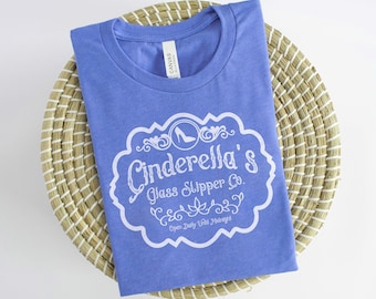 Cinderella Shirt | Cinderella's Glass Slipper Co T-Shirt | Princess Slippers Tee, Fairytale Royal Ball Pumpkin Carriage, Cute Women's Tshirt