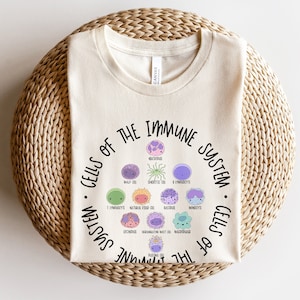 Immune System Cells Shirt | Microbiology TShirt | Immunology Cell Science Teacher | Cute Immunologist Allergy Nurse | MD Human Biology Gift
