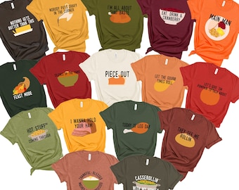 Family Thanksgiving Shirts | Funny Group Food Pun Shirts | Funny Friends & Family Friendsgiving TShirt | Family Reunion Cousins Cute Tees