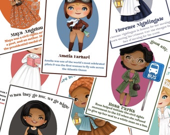 Strong Women Valentine Cards | Printable Instant Download Empowered Feminist Woman Valentines | Valentine's Day Feminism Girl Digital Set 2