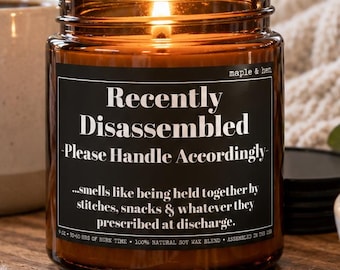 Funny Surgery Recovery Candle | Post Surgery Gift | Get Well Soon Gift | Surgery Gift for Her | Recovery Gift | After Surgery Gift Basket