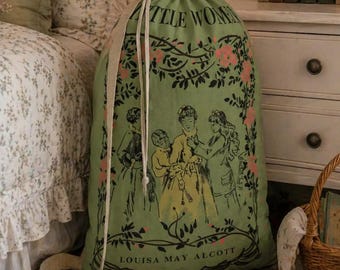 Little Women Laundry Bag | Little Women Gift for Book Lovers | Louisa May Alcott Inspired Laundry Sack | Literary Dorm Room Decor Gifts