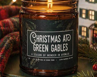 Anne of Green Gables Christmas Candle | Christmas at Green Gables Cozy Bookish Gifts | Holiday Themed Gifts for LM Montgomery Avonlea Books