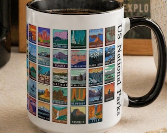 National Park Mug 63 National Parks Coffee Mug National Park Gift Coffee Mug  for Traveler Gift Mug Travel Cup All 63 National Parks 15oz - Etsy