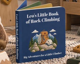 Rock Climbing Baby Gift | Personalized Climbing Board Book | Custom Gift for Climber Parents | Baby Shower or Birthday Little Climber Gift