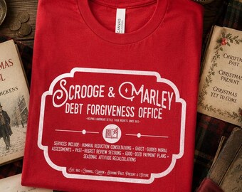 A Christmas Carol Shirt | Scrooge & Marley Gift Tee | Dickens Literary Humor T-Shirt | Victorian Book Lover | Scrooge Bah Humbug Tote Gifts