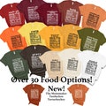 Nutrition Facts Shirts | Thanksgiving Day Group Shirt | Funny Food Facts Matching Graphic Tee | Nutritional Info Family Dinner T-shirts