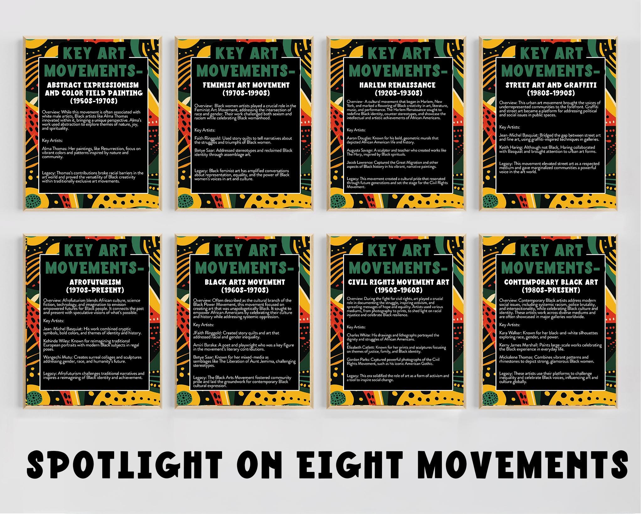 Black History Month Artist Bulletin Board | Black Art Movements Poster ...