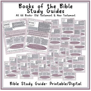Bible Book Summary Guide | Printable Women's Bible Study Tool Printables | Lesson for each book of the Bible, Old & New Testament Digital