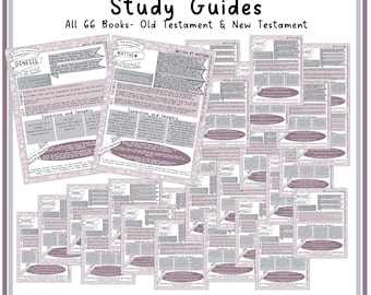 Bible Book Summary Guide | Printable Women's Bible Study Tool Printables | Lesson for each book of the Bible, Old & New Testament Digital
