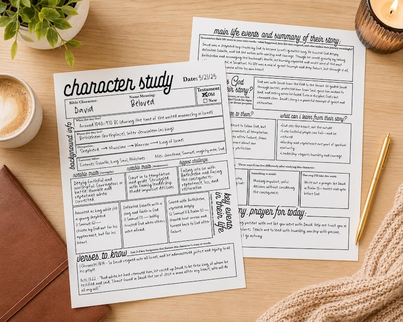 Bible Character Study Guide | Printable Christian Bible Study ...