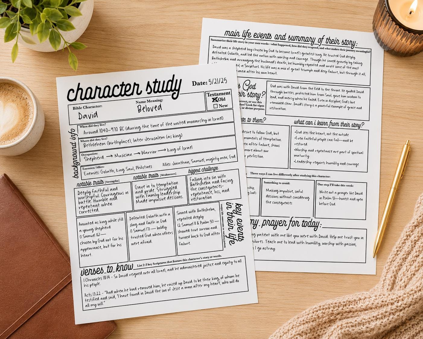 Bible Character Study Guide | Printable Christian Bible Study ...