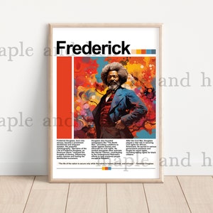 Frederick Douglass Digital Art Print Retro Black History Month ...